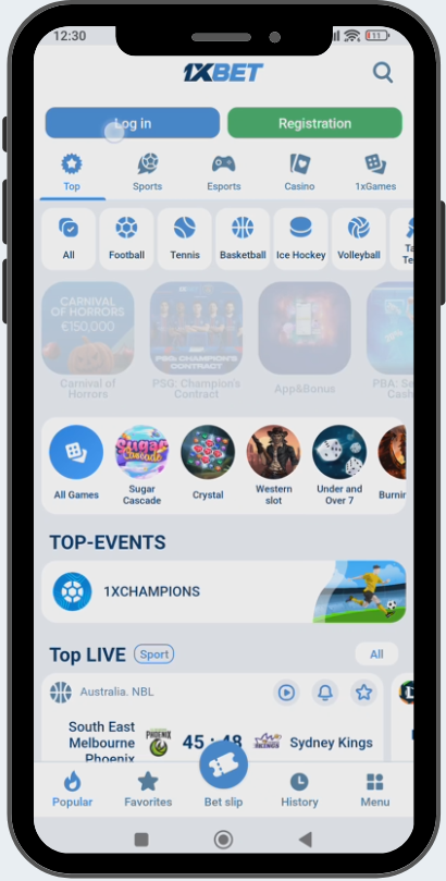 1xbet Android - screenshot 1